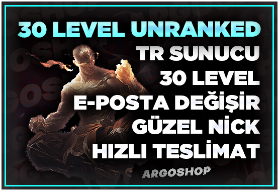 TR + 40K + MAVİ ÖZ 30 LEVEL UNRANKED