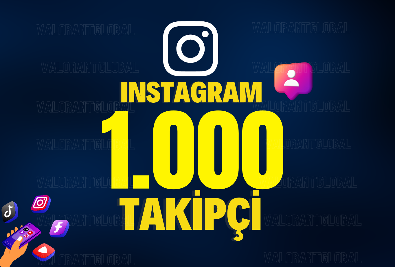 1000 Instagram Gercek Takipci