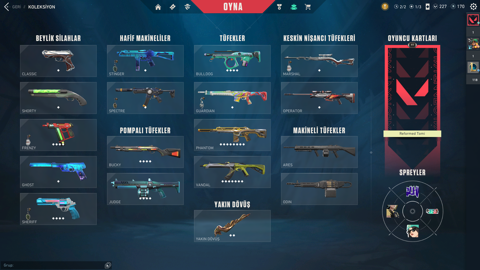 Yelpaze Bıçak, Asil Vandal +50 Skin